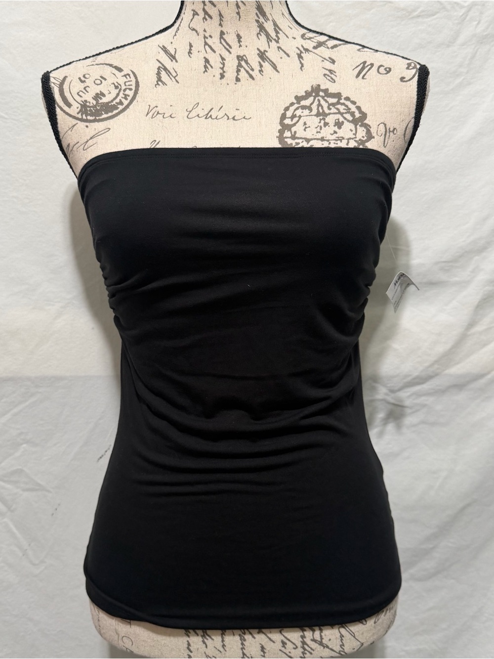 Antistar Black Strapless and Ruched Tube Top Size M